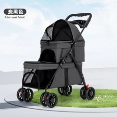 寵哈佩特雙層寵物推車狗狗貓咪外出遛狗輕便戶外折疊寵物雙層推車, DBL701-黑-層多用不可分離, 1個