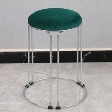 화장대 의자 쌓을수있는 식탁, 먹그린 벨벳 여섯 기둥 은색 받침대