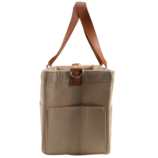 아기 펠트 보관 보육 주최자 바구니 유아용 기저귀 가방 기저귀 변경 손잡이 포함 어린이 보관 캐리어 A, 카키색 옷감