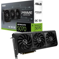 ASUS SFF 지원 프라임 지포스 RTX™ 5070 OC 에디션 그래픽 카드 엔비디아 데스크톱PCIe® 5.0 12GB GDDR7 HDMI®DP 2.1 2.5 슬롯 축 기, Prime OC (Black), RTX5070|OC