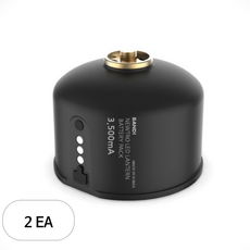 반디 레트로 LED 캠핑등 배터리 3500mA, BLACK, 2개