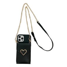 CrossBody 삼성 갤럭시 S20 FE 호환 지갑 케이스 가죽 플립 카드 파우치 커버 부드러운 실리콘 골드 롱 숄더 스트랩 귀여운 충격 러브 쉘블랙 204795