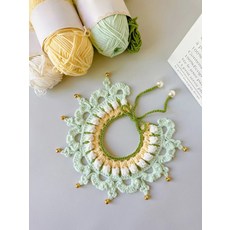 반려동물 목도리 DIY 키트 강아지 고양이 스카프 겨울 뜨개질 패키지 액세서리, 청레몬 젤리 애완동물 목도리, 1개