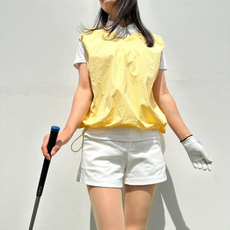 골프바람막이조끼 바스락 밑단셔링조절 휘뚜루마뚜루 골프베스트 여성골프웨어 로로얼로이