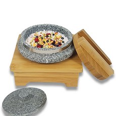 대흥석기 천연 곱돌솥 15cm 대나무 받침대 세트 돌솥 가마솥 솥 전기밥솥 누릉지2531094