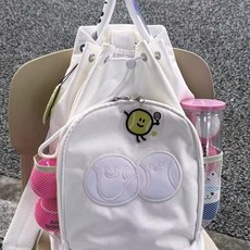 奶思網球雙肩網球包男女多功能羽毛球包大容量成人兒童網球健身包, 白色, 1個