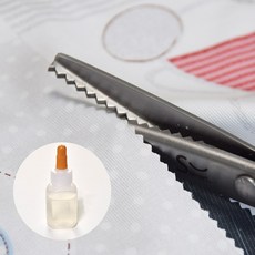 원단 직물 천 재단 핑킹가위 톱니 물결 모양, 톱니모양, 1개