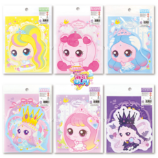 프린세스 캐치티니핑 귀여운 캐릭터 모양 편지지, 2개, 하츄핑