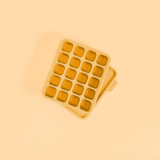 홍스마마 플래티넘 실리콘 이유식 큐브 이유식 준비물 얼음틀 아이스몰드 아이스 트레이 실리콘 몰드 마늘틀, 1개, 애쉬오렌지, 15ml