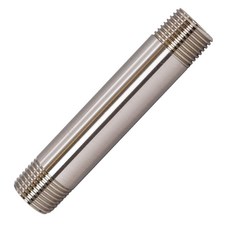 Westbrass A12104-62 ½\" x 4\" IPS 황동 파이프 니플 매트 블랙 310722 9022390331, 1 Pack, 새틴 니켈