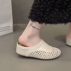 여성 발편한 통기성 좋은 뮬 슬리퍼 키높이 뮬 블로퍼 데일리 슈즈