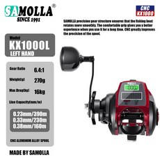 SAMOLLA 數顯水滴輪 寬體大號 金屬底座 6.4:1, 1個, 紅色KX1000左手