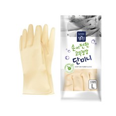 명진 단미니 고무장갑 10켤레, 아이보리, 대(L), 1개