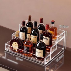 階梯式酒架，透明亞克力材質，26cm x 23.8cm x 10.2cm, 透明色（1個裝）, 1個