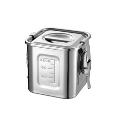 【日本 AUX】現貨 日本製 304不鏽鋼密封罐 1.1L 四角保鮮盒 野餐露營適用, 1個