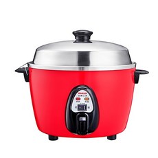 SANLUX 台灣三洋 10人份電鍋 EC-10AS，不沾內鍋，大容量，保溫功能，輕鬆煮出香Q米飯, 紅, EC-10AS