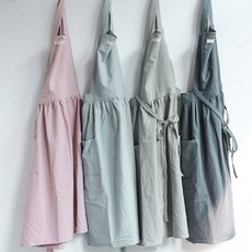 내추럴 무드 앞치마 4color, 올리브그레이, 1개