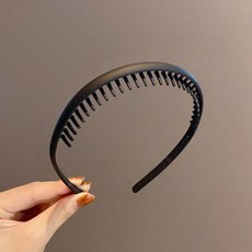 洗臉髮箍 超閃水鑽帶齒防滑髮箍女高級感碎髮整理神器, 1個, 墊高顱頂 磨砂黑色光板帶齒髮箍ZaZ,布靈布靈超閃水鑽髮箍ZaZ