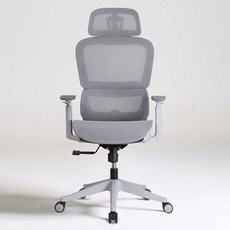 코스체어 메쉬 게이밍 컴퓨터 침대형 사무용 리클라이너 중역 사무실 의자, 그레이 기본형