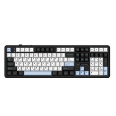 AULA 펀키스 유무선 독거미 한글 기계식 키보드, 스카이 블랙, F108, LEOBOG 저소음솜사탕축