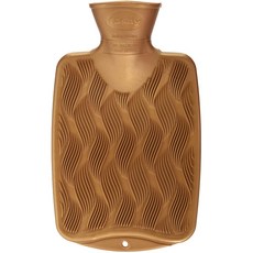 卡樂登 德國原裝 Fashy 熱水袋 兒童 3D立體波浪紋 裸袋 0.8L 注水式 暖水袋 冰袋 保固兩年, 1個, 古銅金