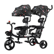 쌍둥이자전거 삼륜 드라이시클 등하원 쌍둥이 푸시카, A. 블랙 스카이, 1개