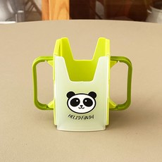 HELIDPANDA 兒童牛奶杯託 寶寶盒裝飲料防擠壓摺疊杯架, 綠色 - 兜兜熊常規款, 1個, 400ml