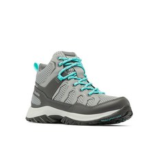 [ 1218422 ] 콜롬비아 여성용 화강암 트레일 미드 방수 신발 티타늄 그레이 스틸/브라이트 아쿠아 6사이즈