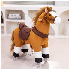 사이클 자전거 갈색 승마 완구 소형 말타기 바퀴달린 노란색, 갈색 75cm(90kg), 1개