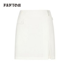 팬텀 여성 로고 포인트 맞주름 큐롯 스커트