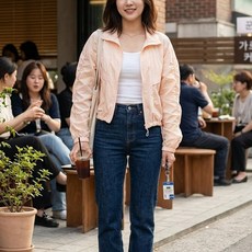 이서어패럴 여성 크롭 바람막이 자켓 데일리 아우터810