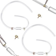 오토바이 브레이크 블리더 호스 2세트 범용 단방향 체크 밸브 브레이크 블리딩 튜브 키트 자동차 오토바이 클러치 유압 시스템 액세서리용 금속 클립 포함, 오토바이 브레이크 블리더 호스 2세트, 범용 단방향 체