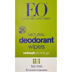 EO 내추럴 데오드란트 와이프 티 트리, 6개입