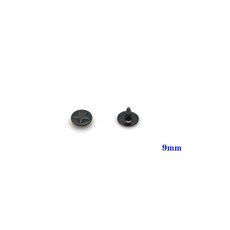 100 단추 손톱 5MM 도금 청바지 구리 리벳 세트 골동품 황동, gun bla  2, 1개