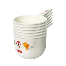 피셔프라이스 bowl 욕실 손잡이 물 바가지, 화이트, 6개