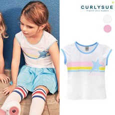 [국내매장 정품] CURLYSUE [컬리수] 레인보우 쿨링티셔츠 656793