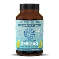 SUNWARRIOR Omega 3+DHA+EPA素食軟膠囊, 1罐, 60顆