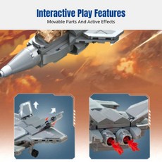 항공기 모델 빌딩 블록 무장 소년용 조립, 1개, 기본