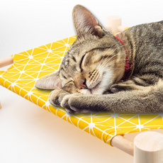 원목 애견 해먹 강아지 고양이 소형견 침대 쿨매트 캠핑 쇼파 쿠션 매트, 회색, 1개