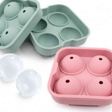 태스크라임 KP 실리콘 원형 아이스볼4구 얼음틀 아이스트레이 실리콘얼음틀