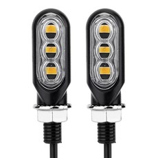 오토바이 안전 LED 방향 지시등 순차 애니메이션 방수 램프, Clear