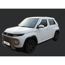 뭉구카 KD 캐스퍼 크롬 썬바이저 자동차 햇빛가리개 빗물받이 크롬윈도우바이저 스모그바이저 D-244, 단일, 현대 캐스퍼