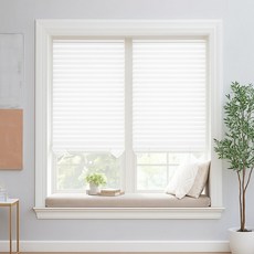 (무타공) 종이 블라인드 창문햇빛가리개 거실 방안 사무실 원룸 접착식 셀프 암막 zin+18078ZF