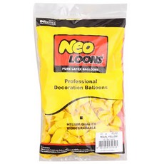 네오텍스 13cm 라운드풍선, 펄 옐로우, 100개