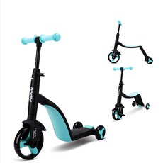 nadle 3in1 킥보드 자전거 밸런스바이크가 하나로, 티파니블루, 1개