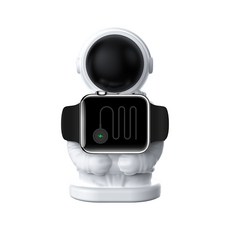 Apple Watch 充電座 矽膠可愛造型支架 (太空人/企鵝), 太空人, 1個