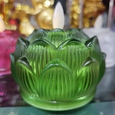 불교용품 연꽃모양 LED양초 전기초, 녹색