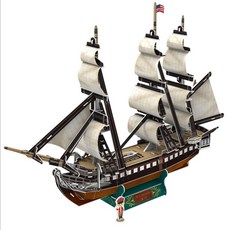 티케이마켓 어린이 군함 조립장난감 컨스티튜션호 놀이장난감, 1개