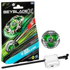 정품++ 베이블레이드 Beyblade X Helm Knight 3-80N 스타터 팩 세트 디펜스 타입 오른쪽 스피닝 탑 및 런처 포함 배틀링, 1개