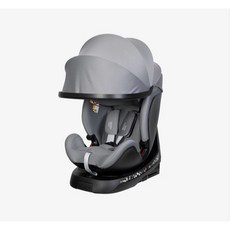 Britax SWIVEL GROW MAX頂篷版 0-7歲汽車安全座椅 isofix 汽座【送Cooler酷樂滑板車】, 隕石灰(頂篷)